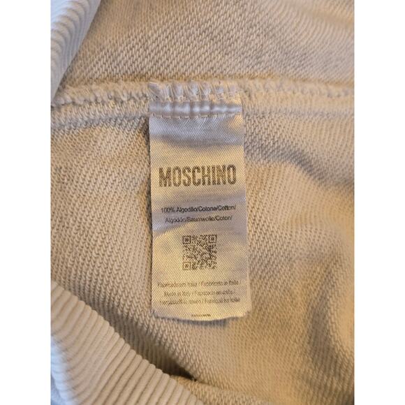 Moschino Teddy Bear Joggers White Sweatpants XL Embroidered Logo Lounge - Picture 5 of 5